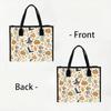 Halloween Print Tote Bag Cute Canvas Handbag Casual Shopping Shoulder Bag for Holiday Use