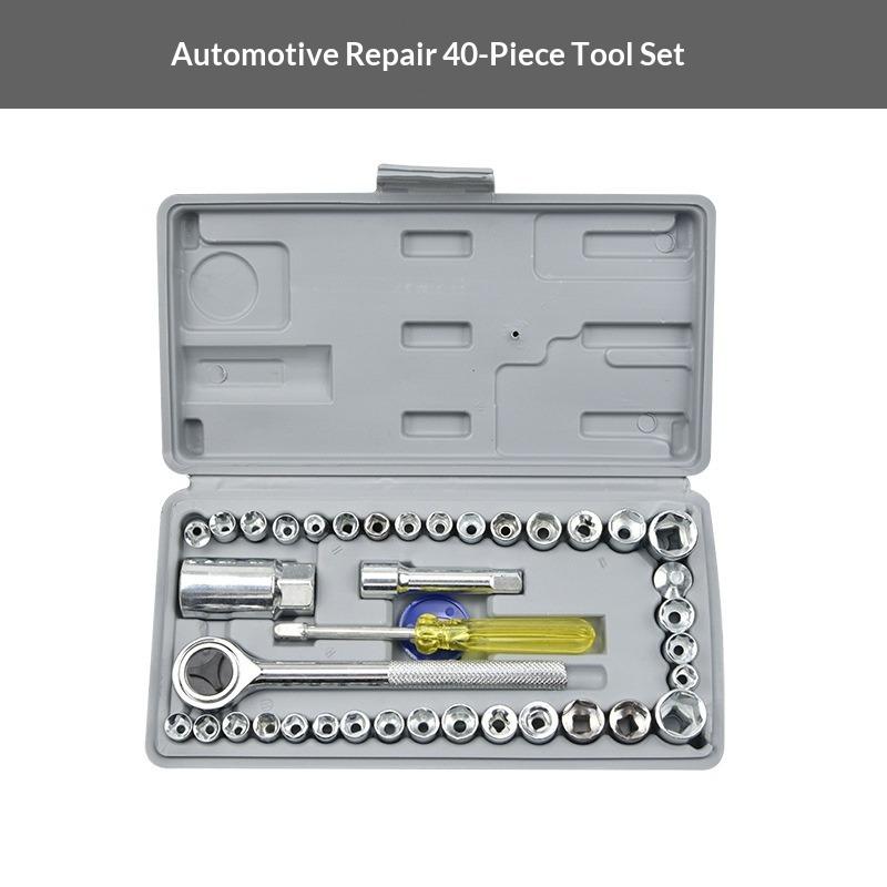 Auto Repair Sleeve Combination Toolbox Ratchet Wrench Batch Combination Screwdriver Set 46-piece Set 40pc boxed