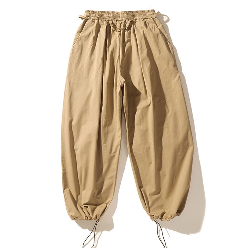 American-Style All-Cotton Washed Breathable Loose Wide-Leg Straight-Leg Jogger Cargo Pants for Men, Autumn Casual Pants