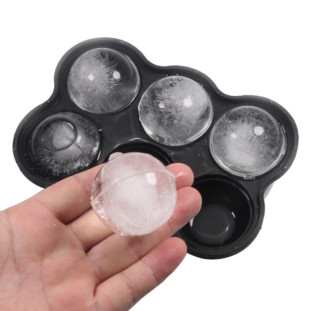 Silicone Ice Ball Maker Mold - 6 Piece 4 X 4cm Round Ice Ball  For Party Bar Kitchen