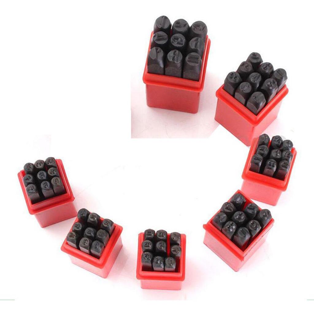 3mm/4mm/5mm/6mm/10mm/12.5mm Stamps Letters Alphabet Numbers Set Punch Steel Metal Tool Craft