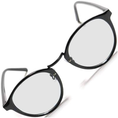 X Light Gray Fashion Glasses Clear Colored UV Popular [o] Black/Black (Non-prescription) Stylish, Round, Lenses, Lenses, Small/Large Sizes,