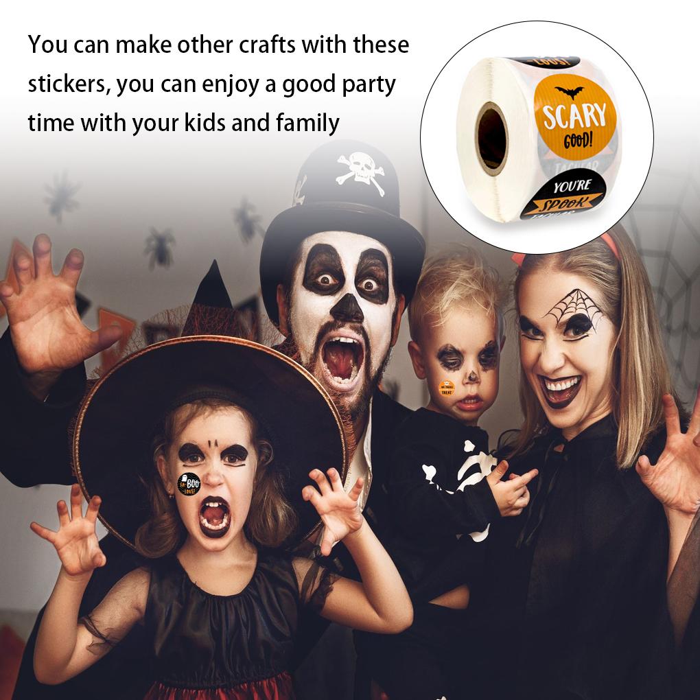 Halloween Packaging Sticker Festival Party Gift Label Candy Box Scrapbooking Horror Spooky Creepy Packing Seal Decoration