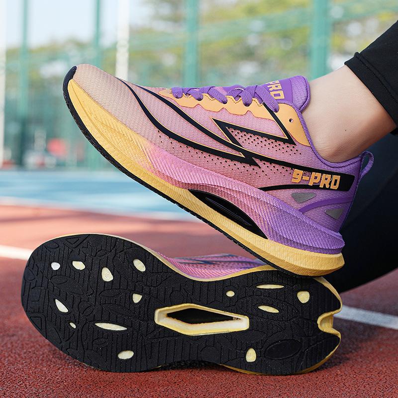 2025 Spring and Summer New Popcorn Carbon Board Running Shoes Medium and Older Children Men's and Women's Same Sports Shoes Casual Fashion