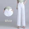 High-Waisted Draping Ice Silk Wide-Leg Women's Pants for Spring/Summer - Versatile, Loose, and Cropped.