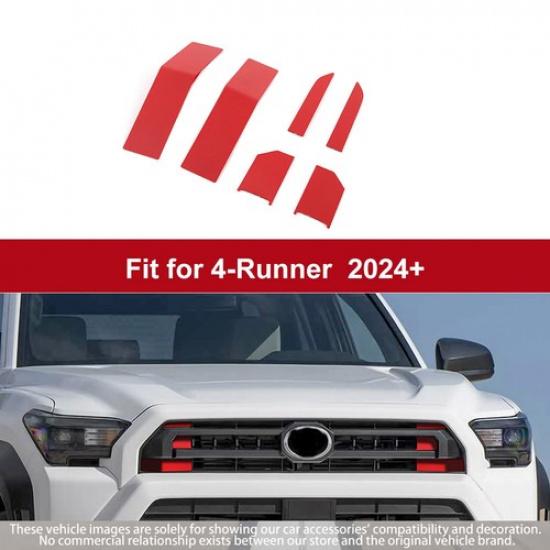 Для 4runner SR5 2025+ 6x Алюминиевый сплав Декоративные накладки на переднюю решетку Комплект полос