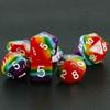 Dice Multi Color Cube Plastic 7 Piece Set for RPG Fun Party Board Game High Quality Durable Construction Stylish Design Practical Daily Use