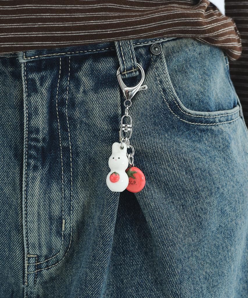 CGP Flody X Cgp Tomato Joraengi Rabbit Keyring - Ivory