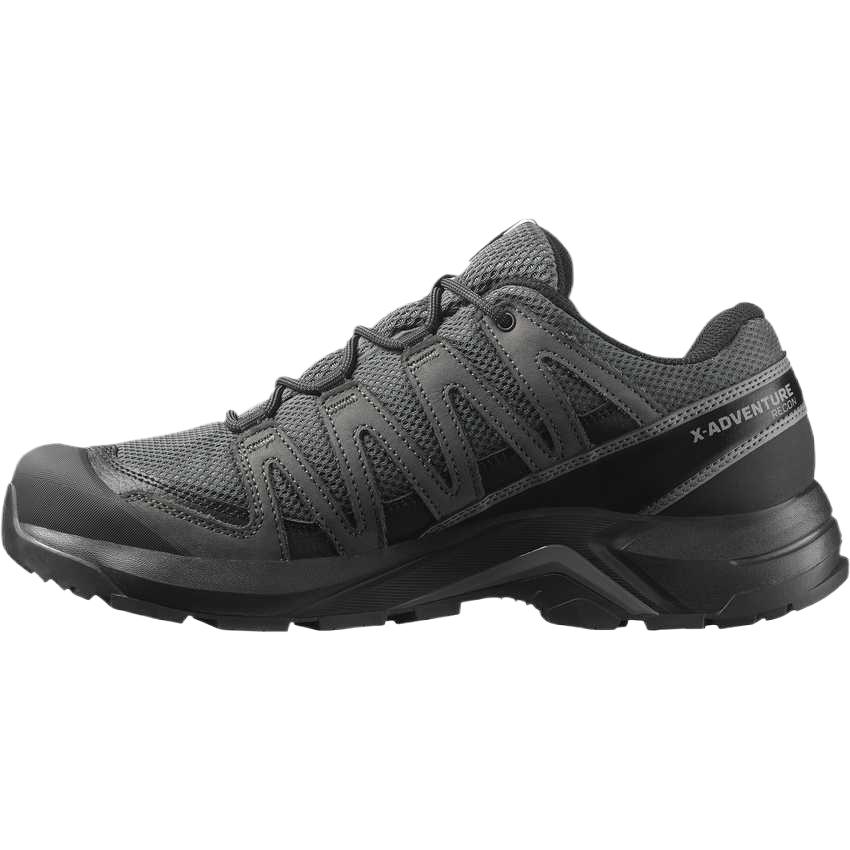 Salomon X-Adventure Leather Fashionable Versatile Comfortable Low-Top Hiking Shoes Men Hiking Shoes Black Gray 478092