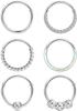 Bobisty Septum Ring 316L Chirurgischer Stahl Nasenscheidewand Ring für Damen Herren Knorpel Ring Ohrring Opal Gelenkiger Nasenring Lippenpiercing