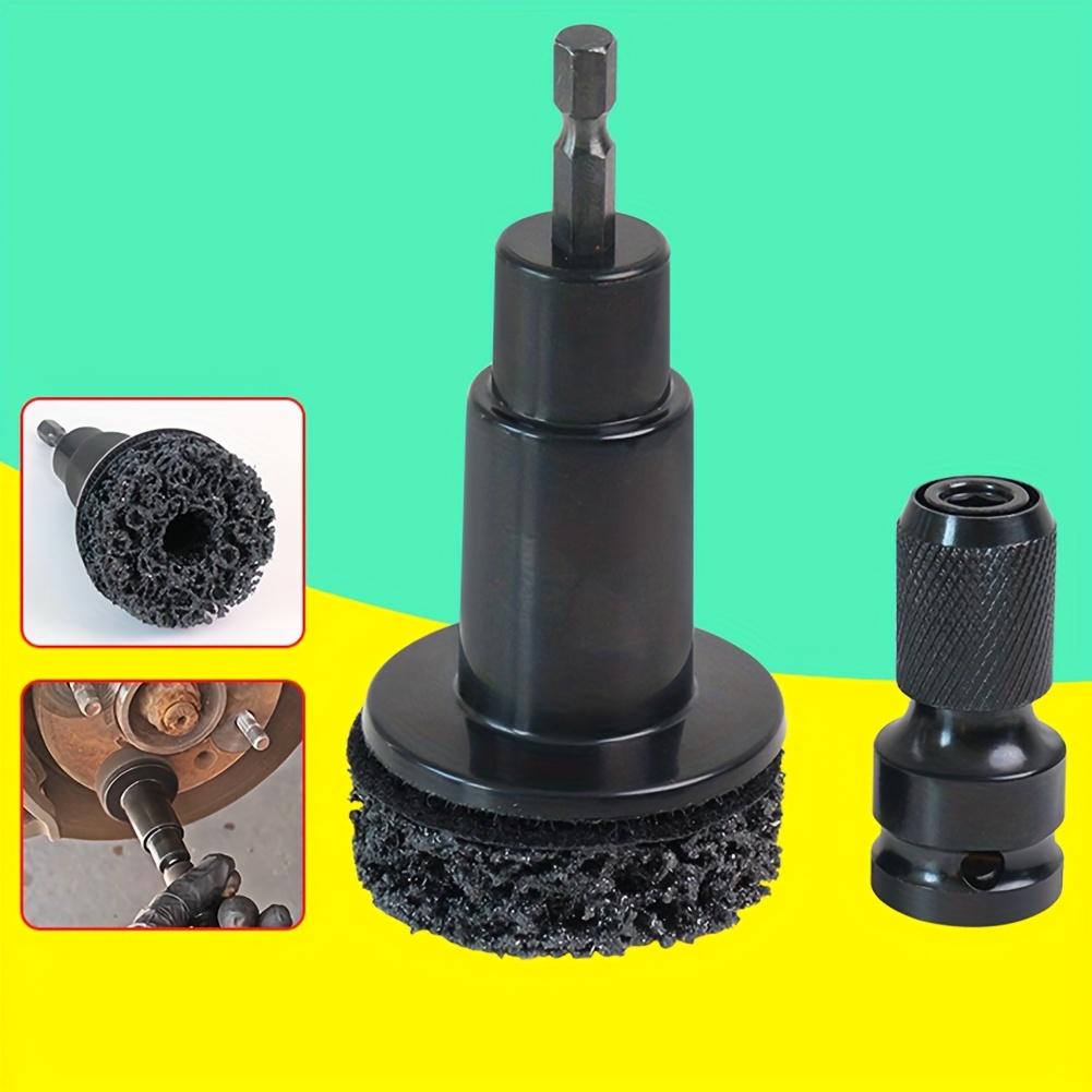 Wheel Hub Rust Removal Tool Wheel Hub Axle Brake Disc Grinding Head - Hardened Plastic Model - Wheel Hub Rust Removal Tool + 5 Grinding Heads
