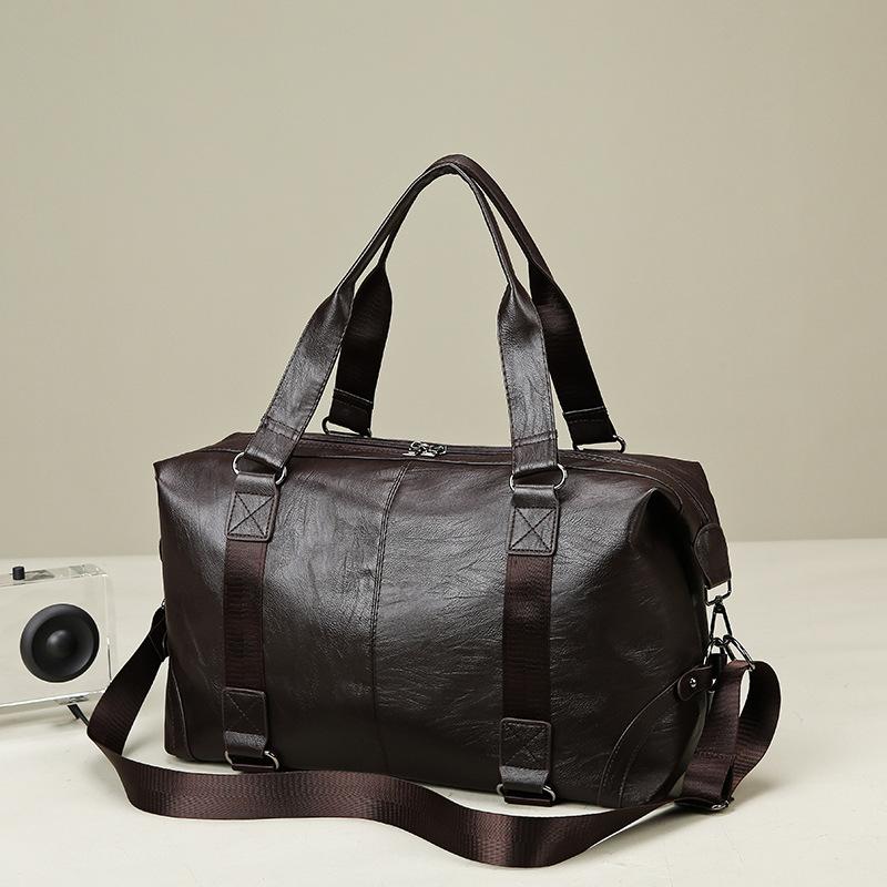 

Travel Bag Men s Handbag Large Capacity Business Travel Bag Travel Bag Business Short-distance Luggage Bag Oblique Span Fitness Bag коричневий