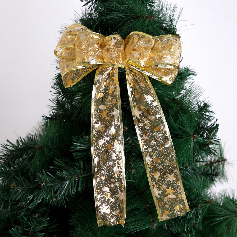 Yards Double Elegant Layered Christmas Ribbon In Red Gold And Silver Gifts For