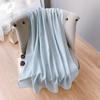 Cotton And Linen Scarf Women'S Literary And Artistic Long Solid Color Shawl Thin Versatile Neck Protection Silk Scarf Air Conditioner Outside The Room