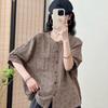 DIMANAF 2026 Plus Size Summer Women Blouse Shirts Tunic Print Oversize Loose Casual Cotton Linen Lady Tops Vintage Floral