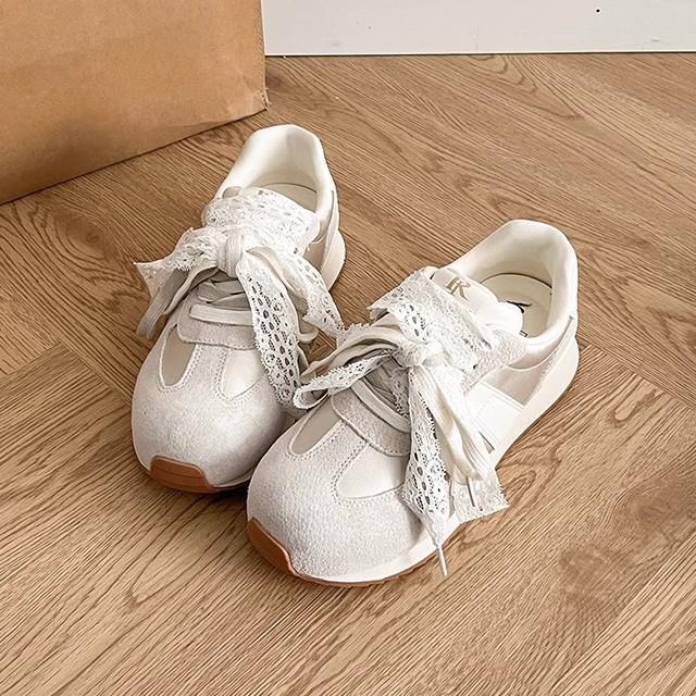 Early spring retro feeling lightweight moral training shoes women's shoes platform 2025 spring and autumn new retro heightening casual sports shoes