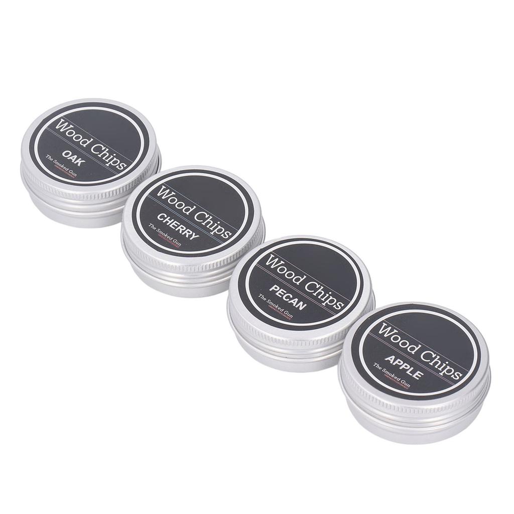 Wood Chips for Cocktail Smoker 4 Flavors Natural Wood Chips Including Cherry Apple Pecan Oak for