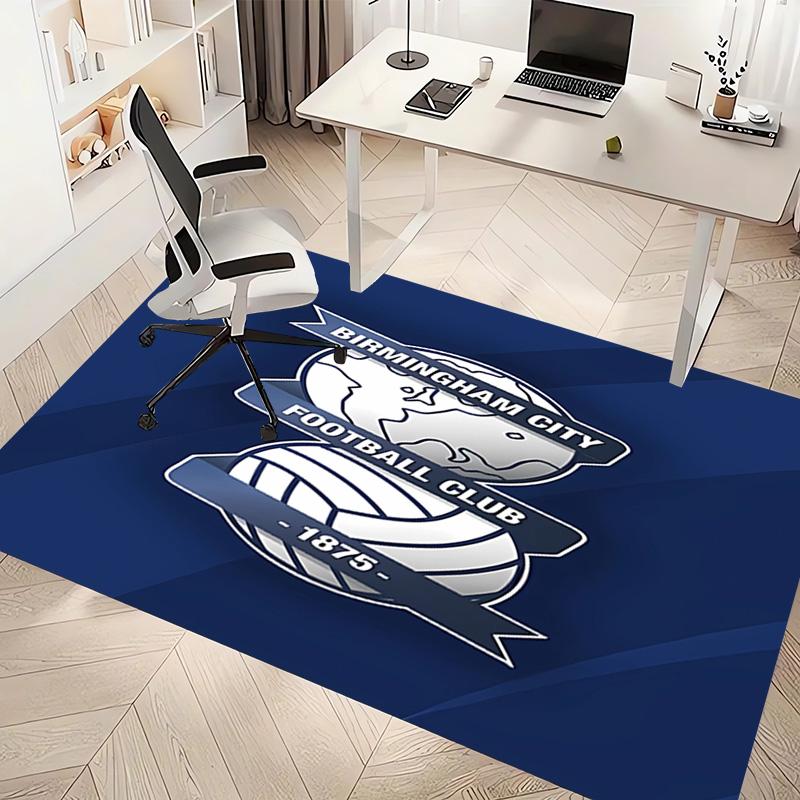 1pc BIRMINGHAM CITY LOGO Print Area Rug - Soft, Washable Non-Slip Indoor Mat, Living Room, Home Office Decorative Rug,Office Decorative