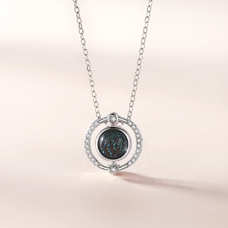 Tancise S925 Sterling Silver Luxury Personality Pendant Necklace Women's Classic Tide Necklace
