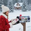 Winter Large Mailbox Cover Anti-Scratch Letter Case Protection Sleeve Christmas Letter Box Cases for Home Garden Outside Decor