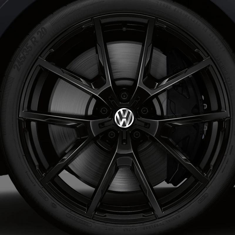 For Volkswagen 4Pcs 56mm New Car Wheel Stickers Center Hub Cap Car Emblem Badge Decal For Volkswagen GTI R-Line R Polo T5 Golf P