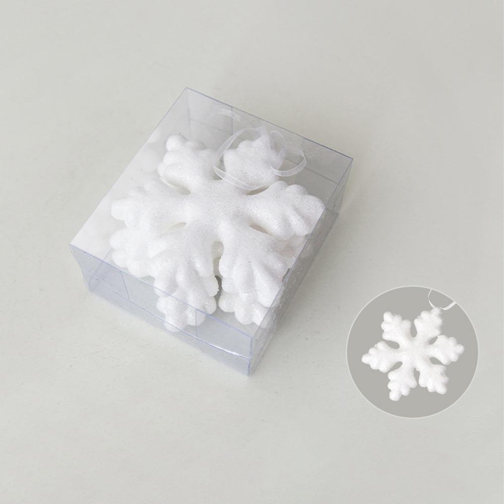 Flocking Christmas Tree Pendant Polar Bear Snowflake Hanging Pendant  Home Decoration
