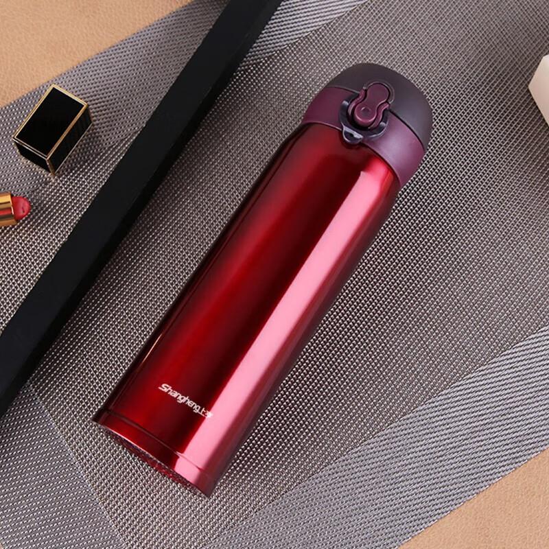 Shangheng 304 Stainless Steel Pop-Up Vacuum Flask
