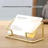 Elegant Black Metal Desktop Business Card Holder for Modern Offices & Hotels