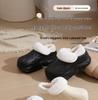 Women's EVA Waterproof Thick-Soled Plush Cotton Slippers, Non-Slip High-Heel, Warm Indoor Shoes for Autumn & Winter