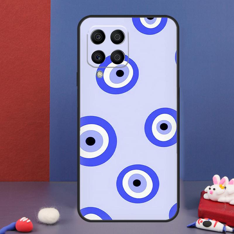 Lucky Eye Blue Evil Eye Print Case For Samsung Galaxy M31 M21 M11 M13 M54 M34 M14 M56 M36 M16 M53 M32 M52 M35 M55 M15 M06