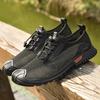 Breathable Mens Shoes Non-slip Rubber Summer Sports Mesh Shoes Outdoor Walking Sports Sneakers Lace-up Casual Trekking Footwear