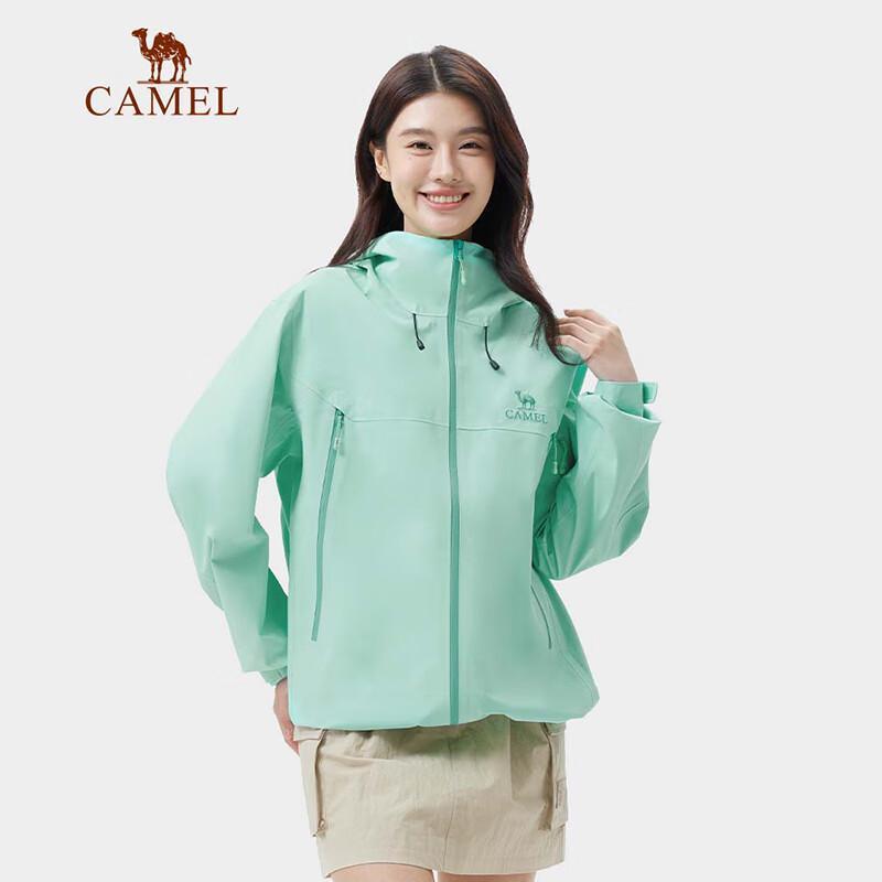 Camel Unisex All-Weather Hardshell Hooded Jacket 735BA31011