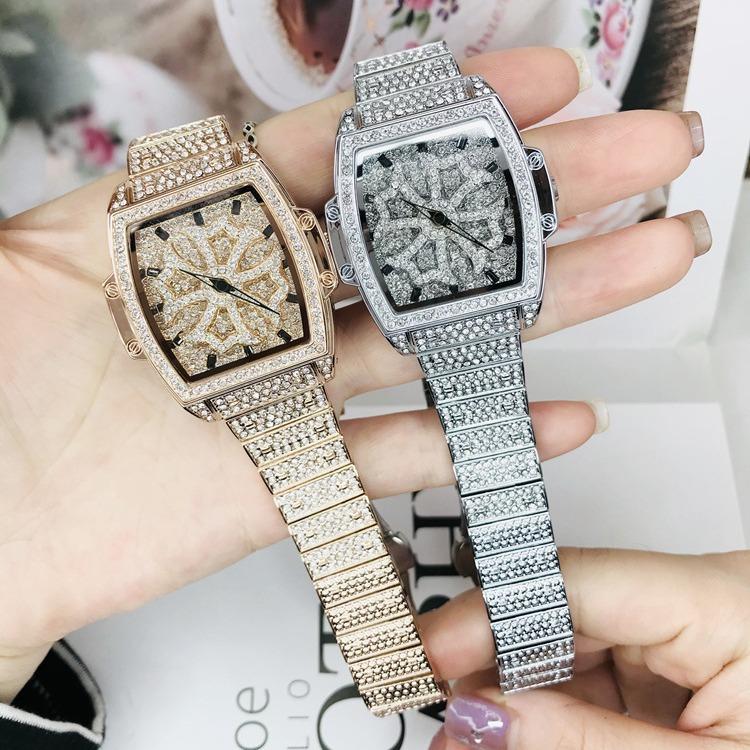 Time Has Come And Gone, Women'S Watches, Wine Barrels, Women'S Watches, Women'S Luxury Full Diamond Steel Belts, High-Value Fashion Watches