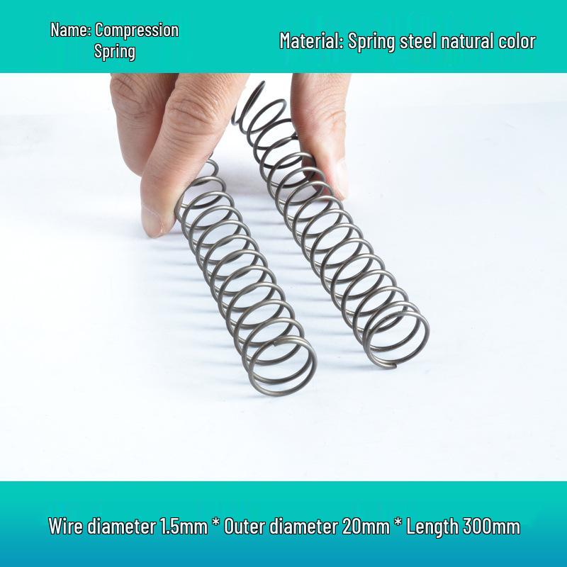 Steel Wire Compression Spring, 1.2-50mm Diameter, Long, Thin & Durable, Yellow, 300 Available