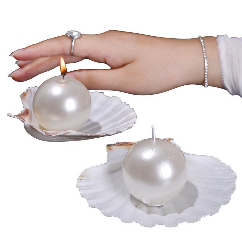 Luxury Romantic Seashell Pearl Aromatherapy Candle – Smokeless for an Elegant Atmosphere
