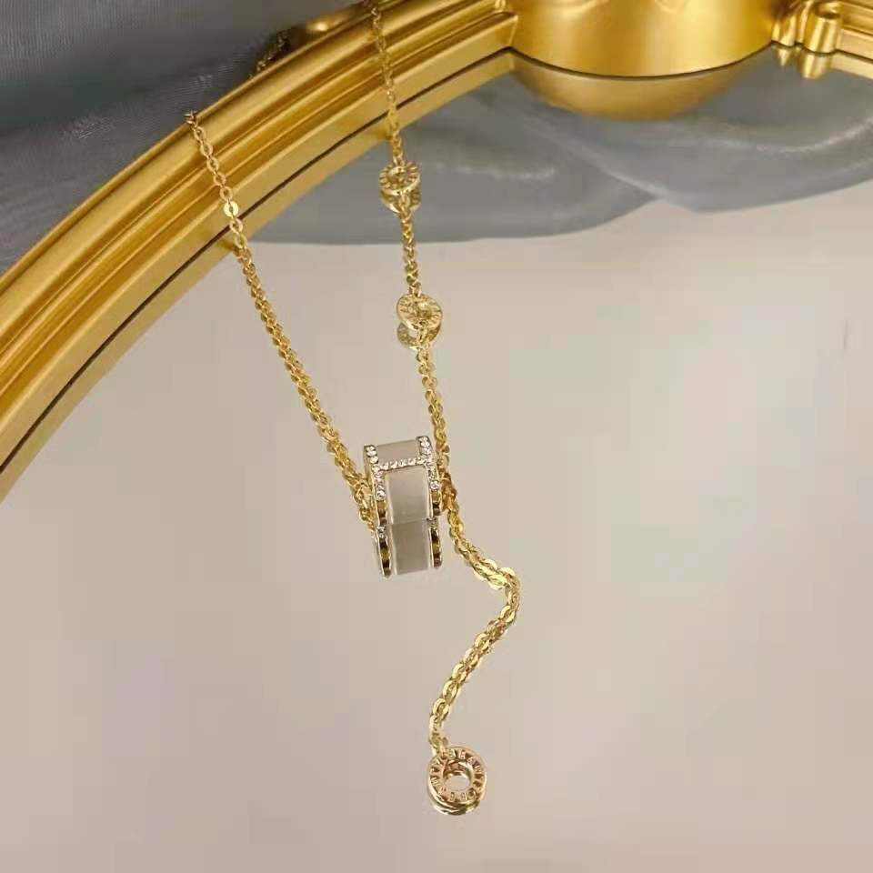 Opal Small Waist Necklace Women'S Collarbone Chain Temperament Light Luxury Network