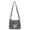 Vintage Denim Bag Women's Crossbody Bag Large Capacity Multi-Pocket Lightweight Shoulder Bag