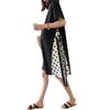 Maternity Loose-Fit Plus Size Patchwork T-shirt Dress - Korean Style Summer Over-the-Knee Dress