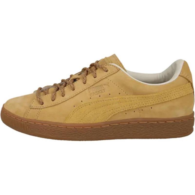 PUMA Basket Winterized Taffy Jr Kids Low Top Fashion Comfort Skate Shoes Brown 363944-02 36