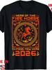 Year of The Fire Horse Chinese New Year 2026 T-Shirt, UNISEX Adult Tee Same Style for Men and Women 2025 Summer Short-sl