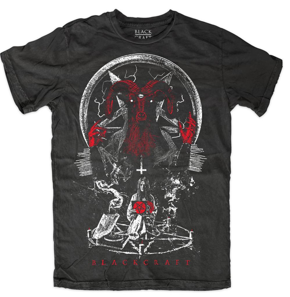 Hot Sale Blackcraft Cult Graphic Print T-Shirt Men Women Cotton Relaxed Fit Short Sleeve Tee with Gothic Skull Wings Design Oversized Summer New Tee