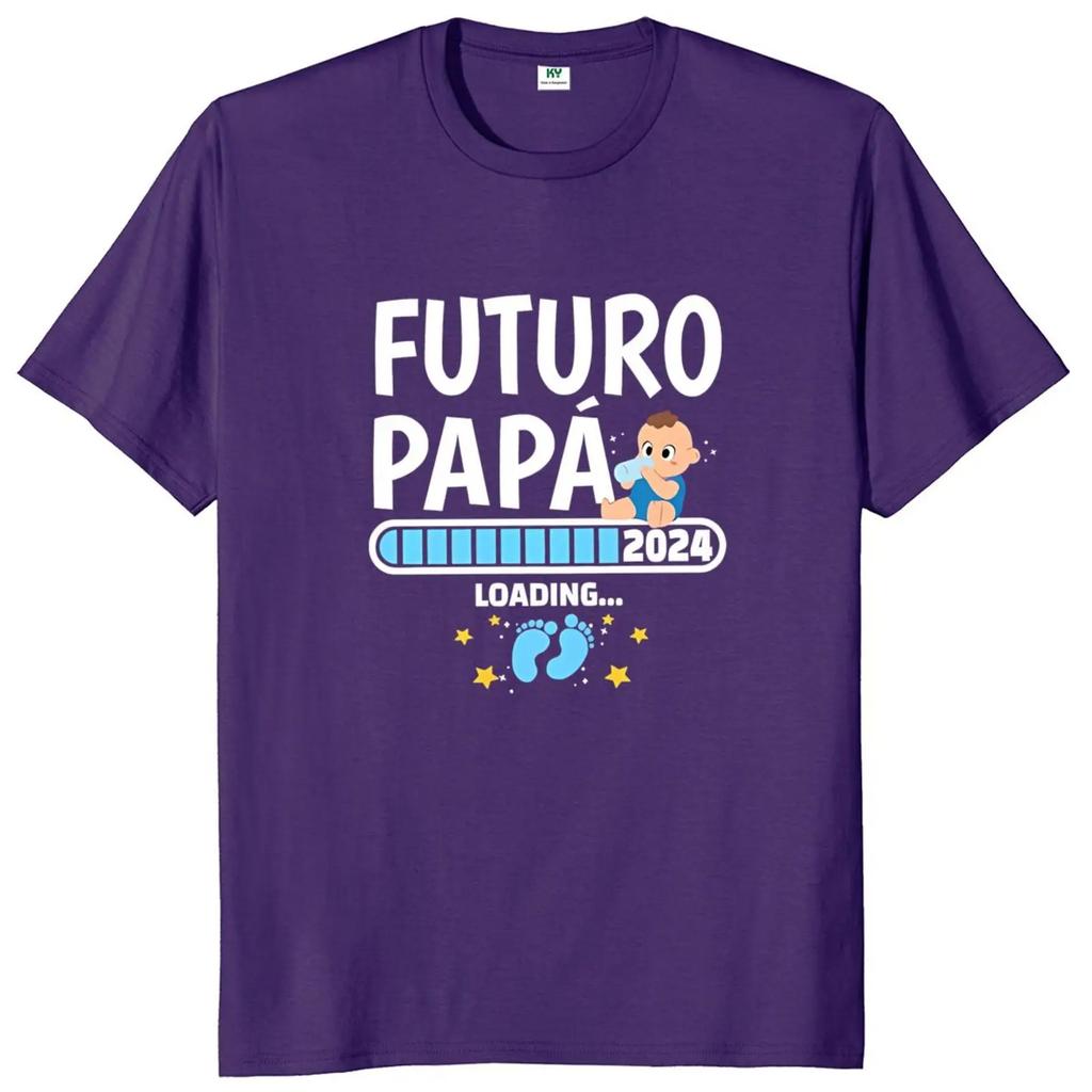 Future Papa 2024 T Shirt First Father Announces Dad Gift Clothing O-neck 100% Cotton Soft T-shirts EU Size