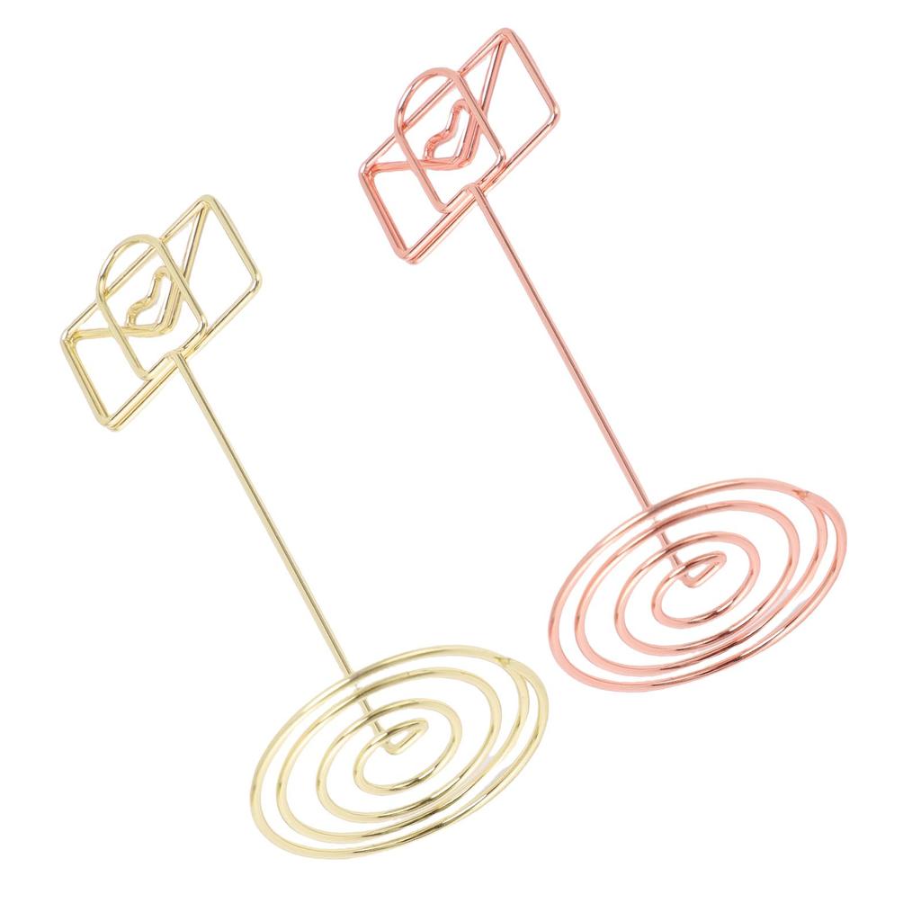 10PCS Table Number Holders Envelope Shape Metal Card Clips for Photo Menu Place Cards Restaurant Wed