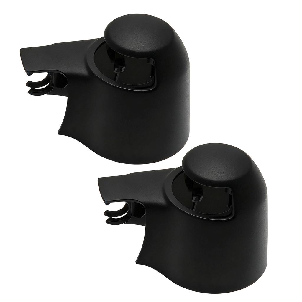Pack of 2 Replacement Nut Covers Guards Cap for Rear Wiper Arms Plastic Material User Friendly Installation 6Q6955435D