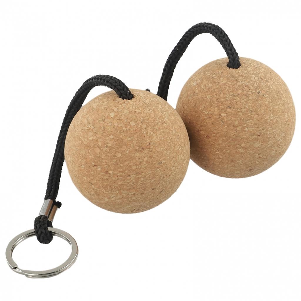 Runder Schwimmender Kork Schlüsselanhänger Ball 2 Stück 50mm Zubehör