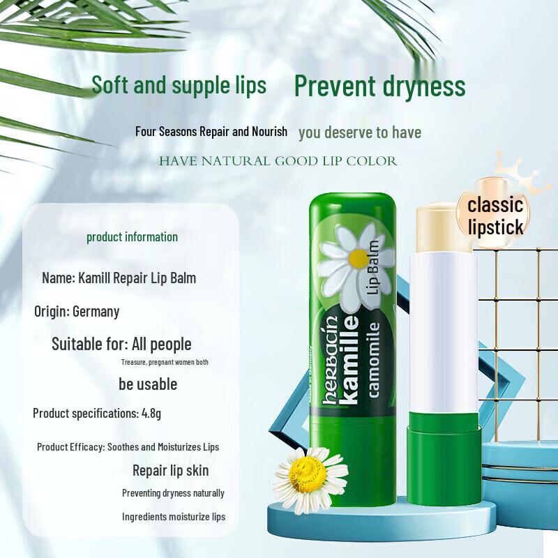 Herbacin German Chamomile Classic Lip Balm Twin Pack