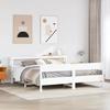 VidaXL Bed Frames and Headboard White 200x200 Cm Solid Pine Wood, Bed, Bedroom Furniture, Wooden Bed, Bed 3306175