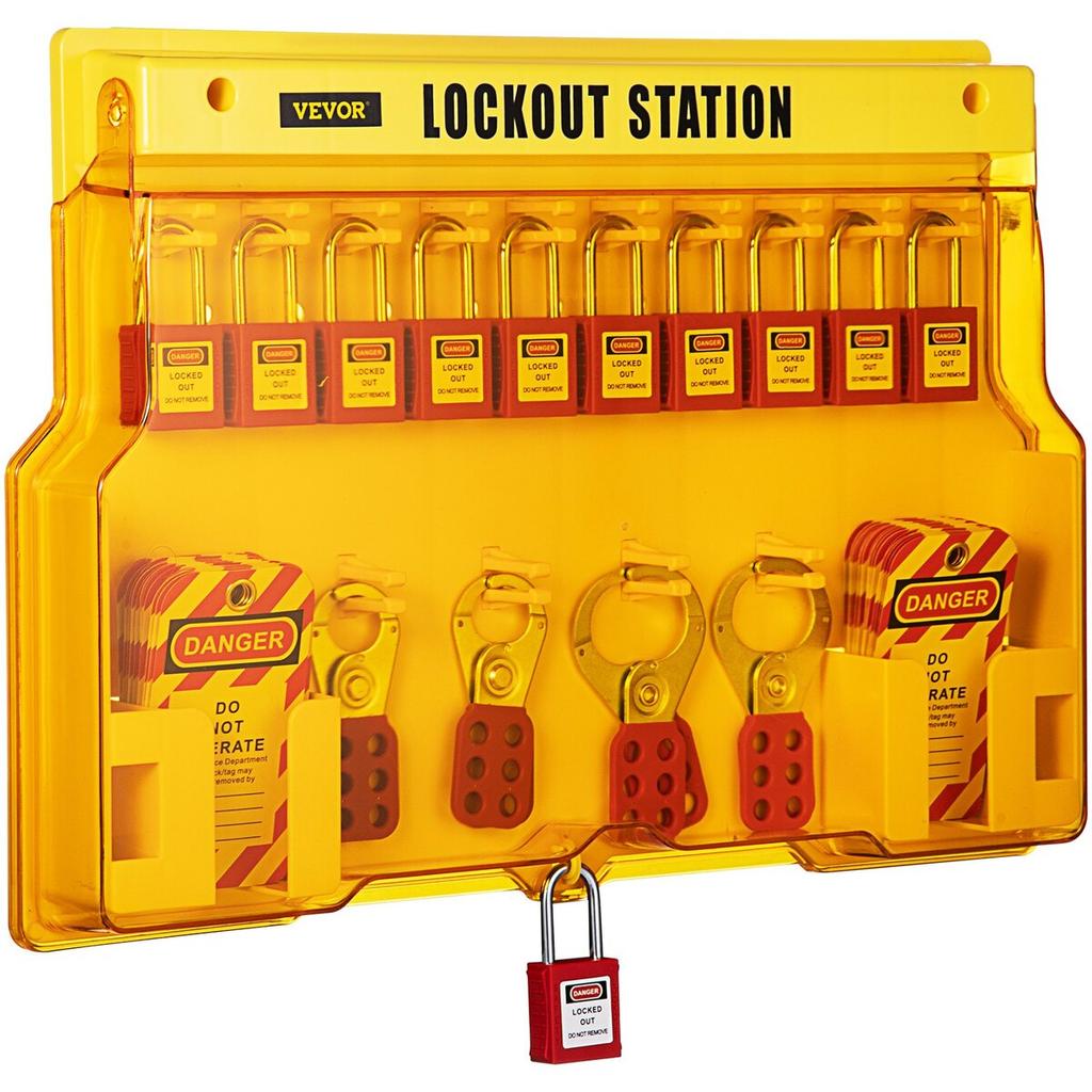 58 PCS Lockout Tagout Kits, Electrical Safety Loto Kit Includes Padlocks, Lockout Station, Hasp, Tags & Zip Ties, Lockout Tagout Safety Tools for