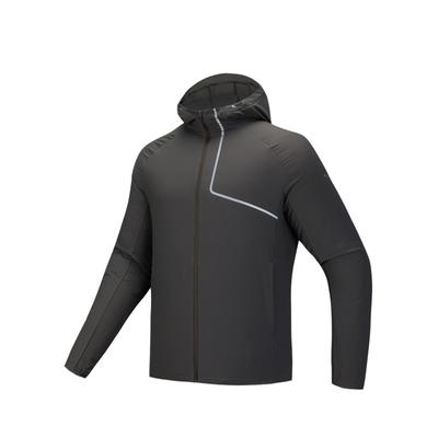 Running Series Solid Color Zipper Hooded Comfortable Breathable Versatile Casual Windbreaker Men Outerwear Sparrow-Tea-Brown 952515604-4