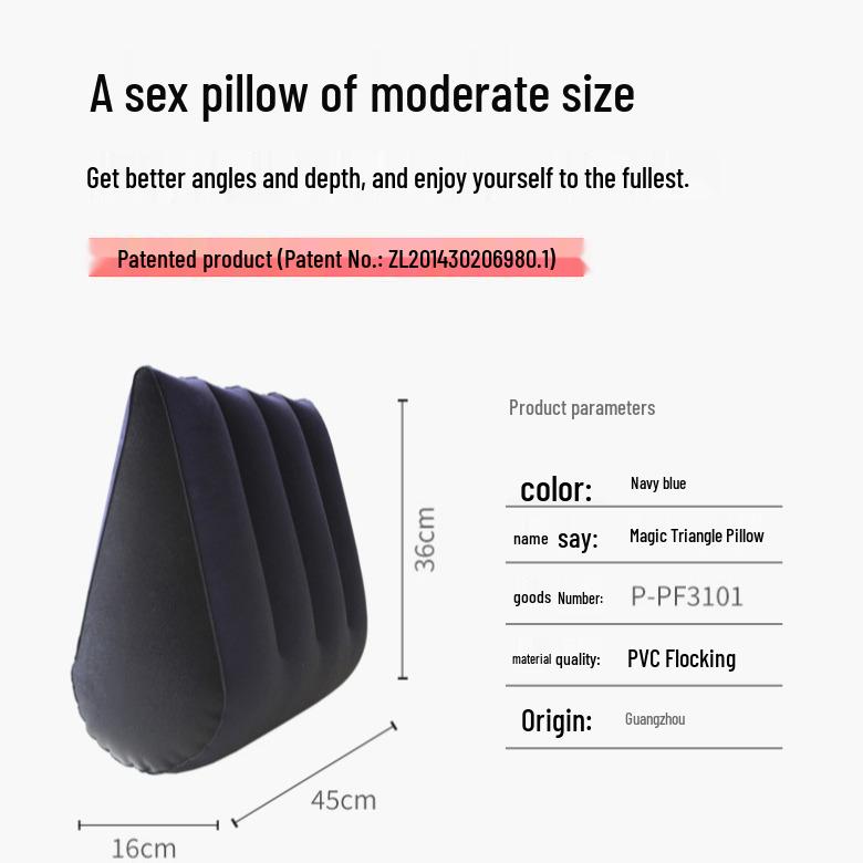 Hacker Magisches Dreieck Aufblasbares Beflocktes Kissen - Erotisches Positionspad für Paare, Doggy-Style Kissen